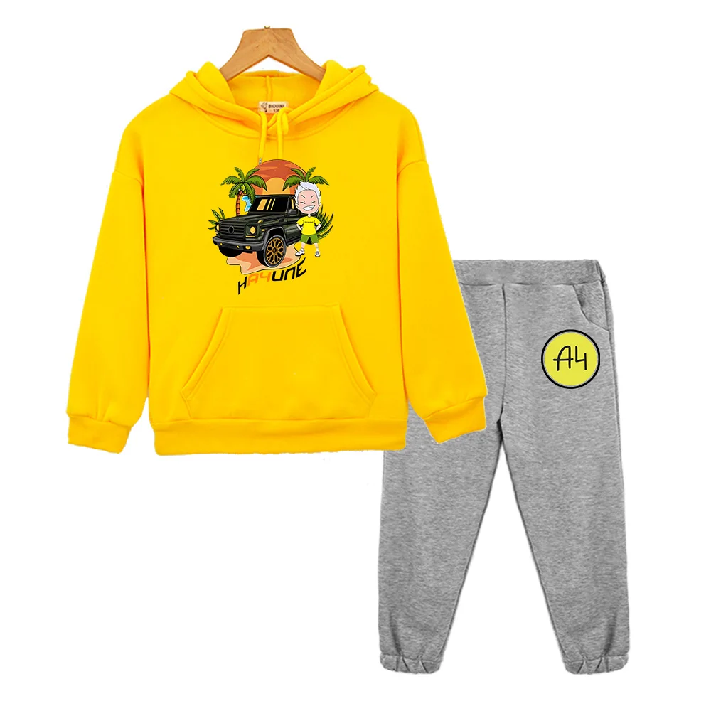 

А4 Мерч Kids Boutique Clothes Hooded Sets Fleece Sweatshirt Jacket Pullover Autumn Влад Бумага А4 Anime Hoodie for Boys and Girl