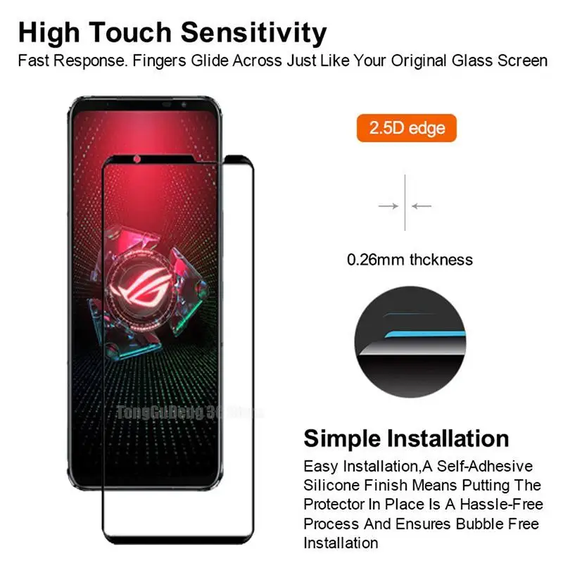 3-1PCS Tempered Glass For Asus ROG Phone Pro Batman Diablo