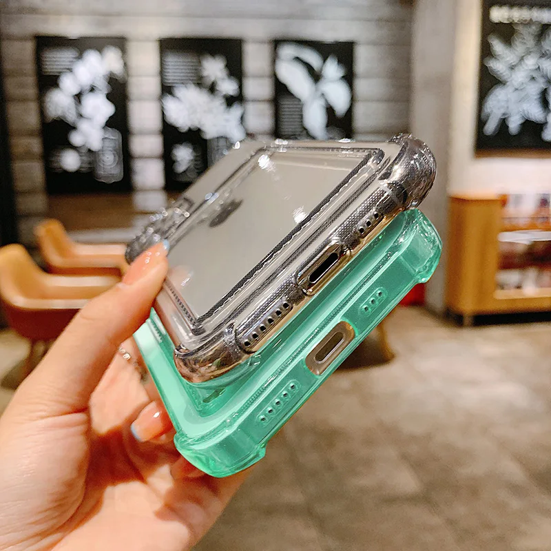 Transparent Case For iPhone 17 Pro Max Case iPhone 16 15 Pro Max 13 14 12 11 7 8 Plus SE Cover Soft Wallet Pocket Card Holder 6