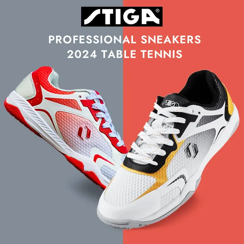 Table Tennis Shoes STIGA Table Tennis Shoes Men Women Brand New Ping Pong Sneakers Professional Anti-slip Durable Portable