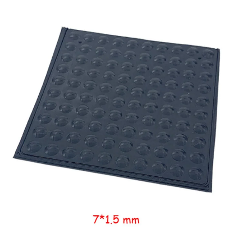 6-10mm*1.5-4mm 100pcs Self Adhesive Round Soft Silicone Rubber Bumpers Clear Black Anti Slip Shock Absorber Feet Pads Damper
