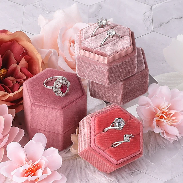 Cankim Newest Popular Pink Velvet Jewelry Box Jewelry Box Packaging  Customized Hexagon Velvet Ring Box - China Velvet Ring Box Hexagon and Ring  Box Luxury price | Made-in-China.com