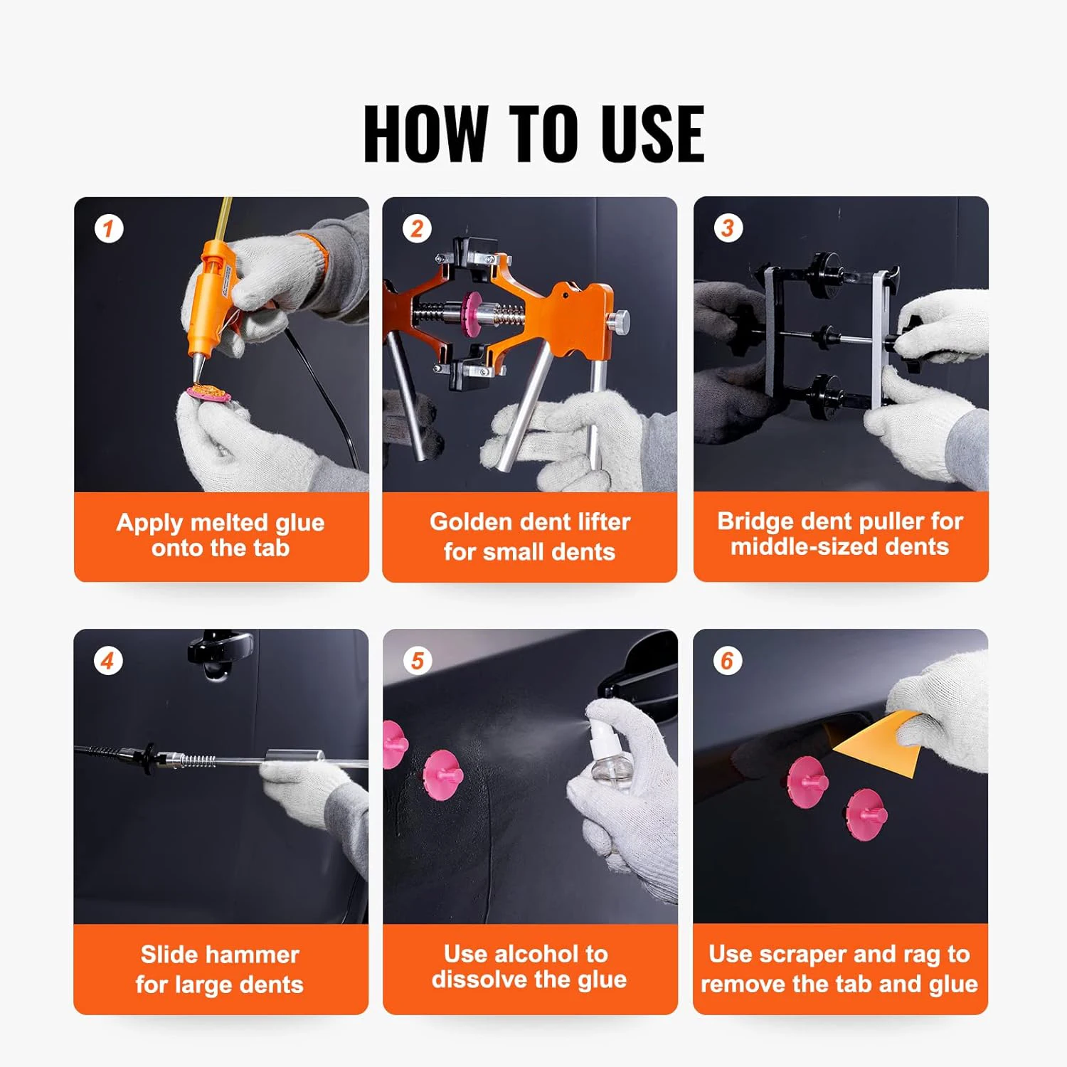 Dent Repair Kit Car Repair Tool Super PDR Tools Paintless Dent Repair Kit Car Dent Removal Car Repair DIY Hail Tools