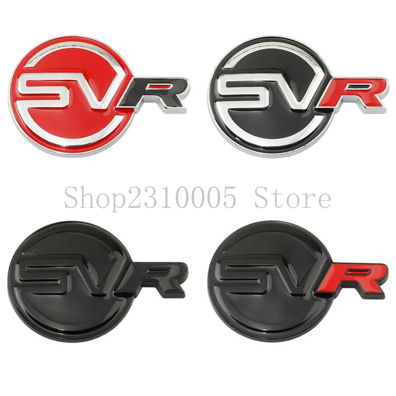 Svr Metal Car Emblem Grille Trunk Badge Logo Adesivo Per Auto Per Range Rover Nero Rosso Argento