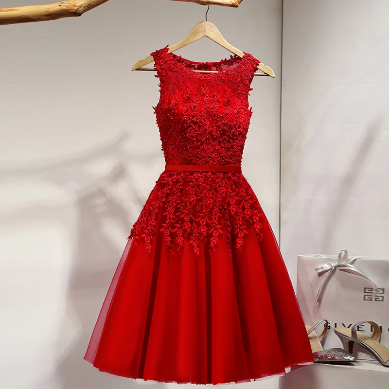 Sexy Illusion Lace Appliques Homecoming Dresses Elegant Cocktail Party Dresses With Pearls Short Evening Gowns Robe De Soiree evening dresses cocktail dress