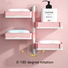 Soap Holder No Punching 180° Rotatable 4 Layers Soap Box Container Toilet Bathroom Wall Mounted Soap Holder Bathroom Storage Box 2