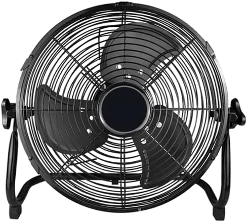 

Outdoor Floor Fan, 12'' Portable 5200mAh Battery Operated Fan with Metal Blade, Cordless High Velocity Industrial Fan Ru Fans ha