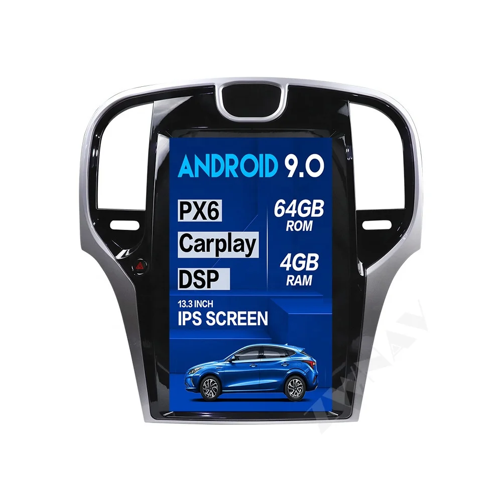 

Автомобильный мультимедийный плеер на Android, экран Tesla для Chrysler 300C 2010-2019, автомобильное стерео радио, GPS-навигация, carplay