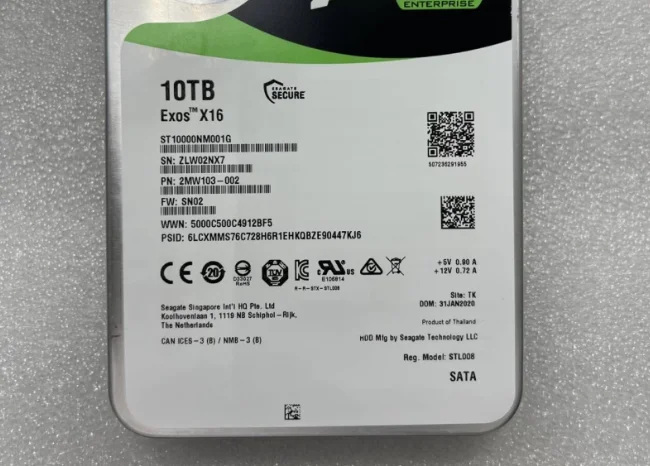 For ST10000NM001G ST10000NM0016 Exos X16 10TB 7200 RPM SATA 6Gb s 3 5 inch Enterprise Hard