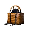 Chinese Retro Woven Bag Women Bento Tableware Storage Bundle Mouth Lining Style Handheld Basket Bamboo Handle Organizer Pouch 6