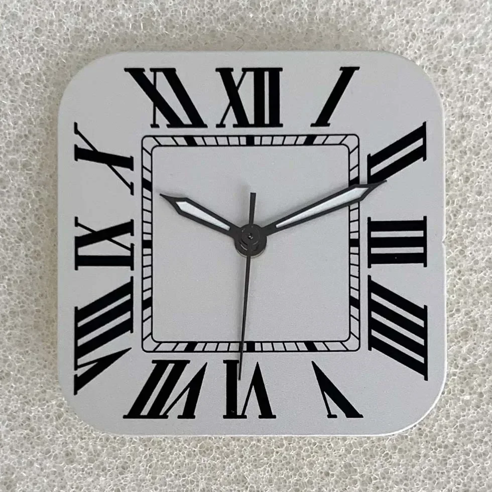 Square Roman Numeral Watch Dial with Needle Set - New Watch Accessories