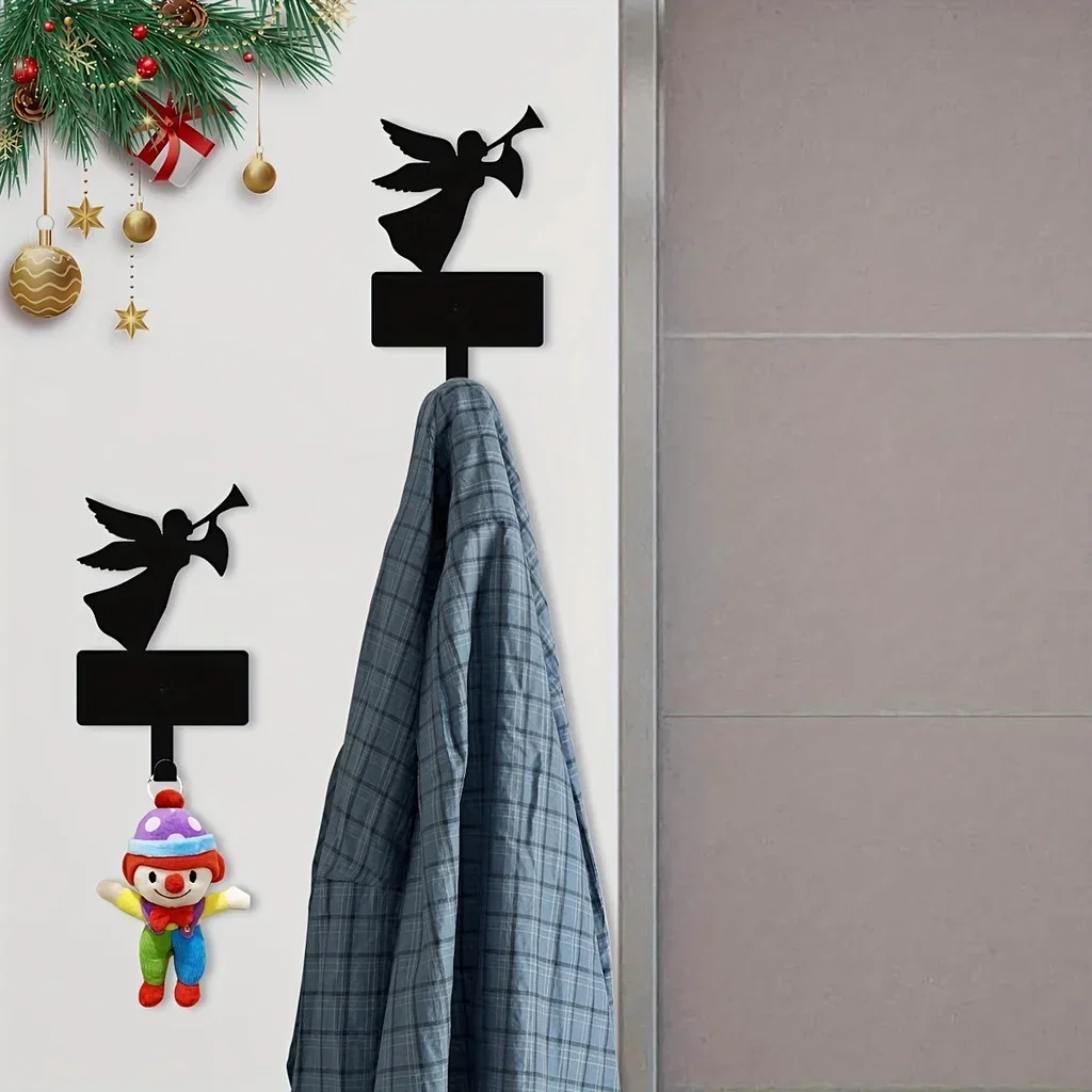 

CIFBUY Deco Metal Angel Hook Key Belt Hanging Hook Wall Decoration Coat Hook Christmas Decoration Scene Festivals Decor Home Dec
