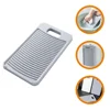 Portable Laundry Drying Rack Washboard Anti-slip Hangable and Artifact (grey) Travel for Hand Washing Clothes Miss 2
