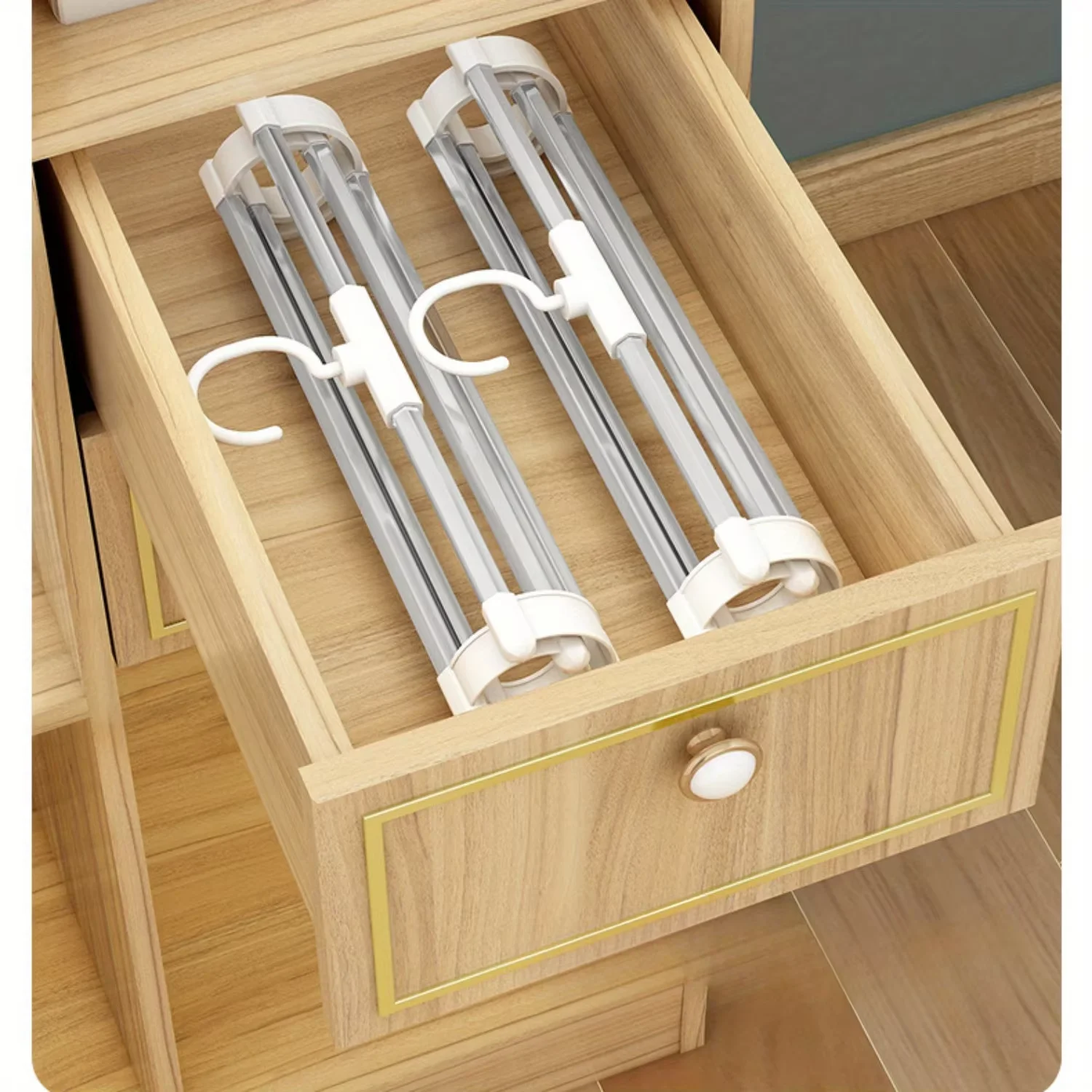 Clothes Rack 7 Layers Multi-functional Clothes Hangers Space-Saving Foldable Pant Storage Rack for Jeans, Leggings & Trousers