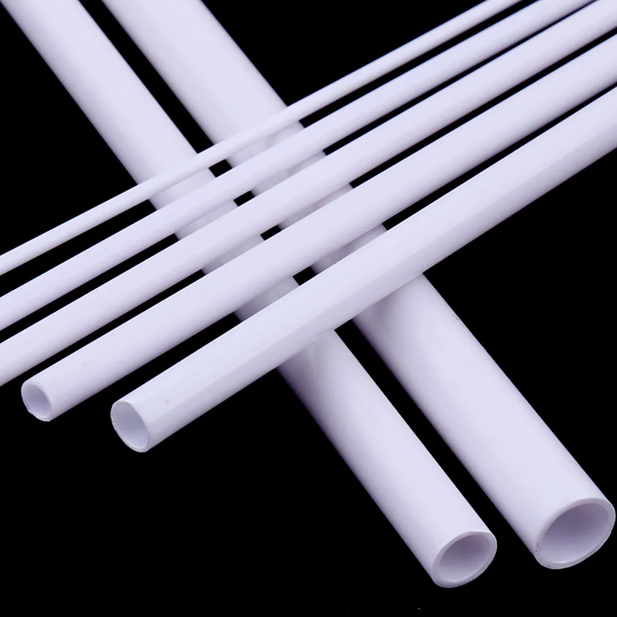 10/20pcs ABS Round Plastic Tube Hollow Pipe OD 2/3/4/5/6/8/10mm x Length 500mm DIY Handmade Sand Table Material Plastic Tube