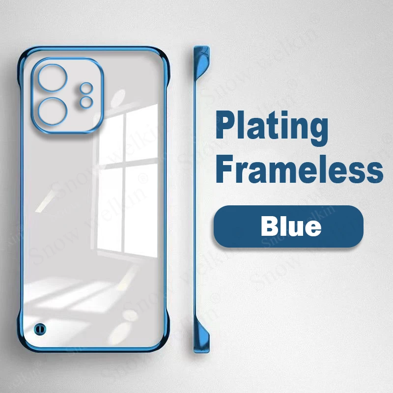 Sleek Frameless Clear Transparent Plastic Hard Phone Case
