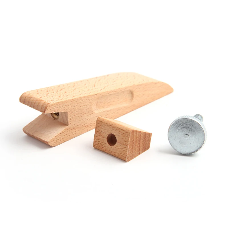 Handmade Leather DIY Leather Craft Edge Treatment Polish Sand Paper Clip Wood Screw Hand Edge Banding Tool