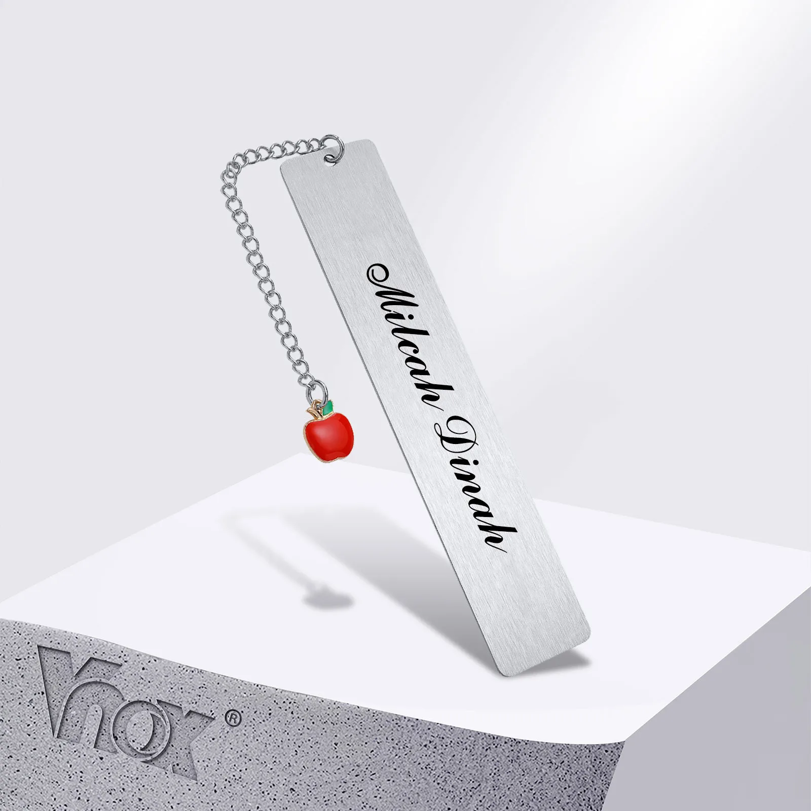 Vnox Personalized Geometric Bookmark, Custom Name Motto Quotes Book Mark, Never Fade Steel Accessory Gift to Readers the story of a new name book two of the neapolitan quartet