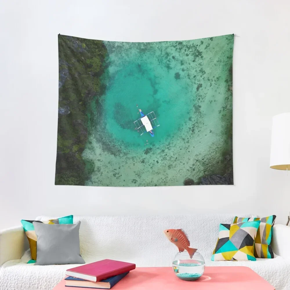 

Filipino Boat in Coron Tapestry Aesthetics For Room Wall Hanging Bedroom Decoration Tapestry