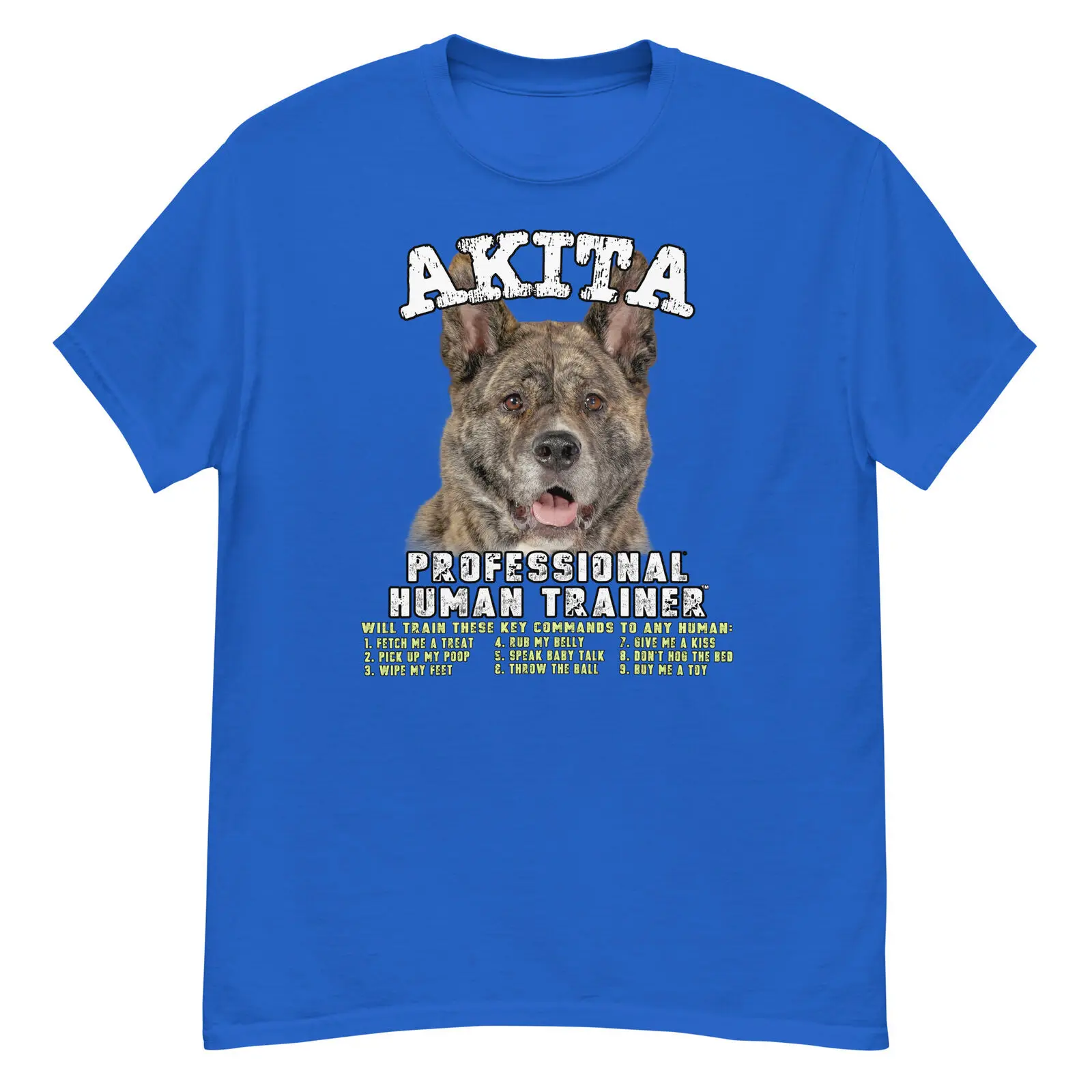 Akita Brindle Professional Human Trainer T-Shirt Unisex A Maniche Lunghe