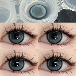 Premium Blue Soft Contact Lenses for Myopia - Yearly Use with Fast Shipping (2 - Pack) (Swan Lake Blue)