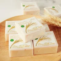 4 pack  JAM Rice Milk Soap Thailand ORIGINAL Handmade K-Brother Rice Milk Goat Milk Soap Jam Rice Soap DROPSHIPPING 2