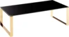 Remini Coffee Table, Gold Metal and Black Glass 1