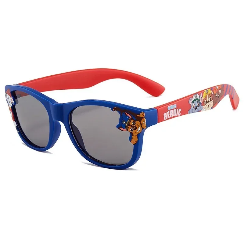 Paw Patrol Chase Rubble Kinderbrille, hell getönte UV-Schutzbrille, Cartoon-Silikon, flexibel, für den Außenbereich, Sommer, Cosplay – Detail 1