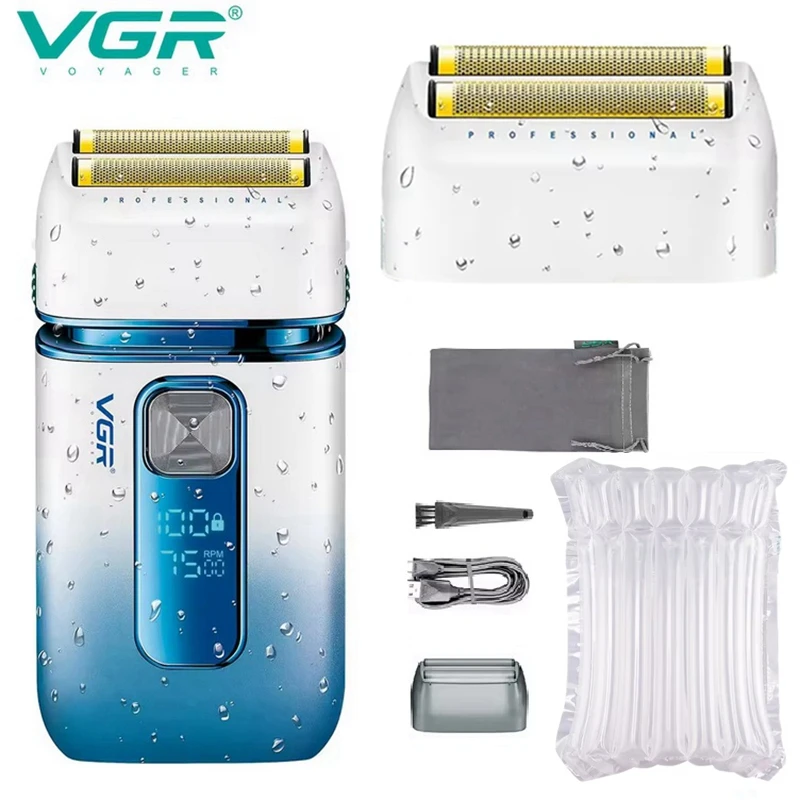 ماكينة حلاقة VGR للرجال قابلة لإعادة الشحن، ماكينة...
