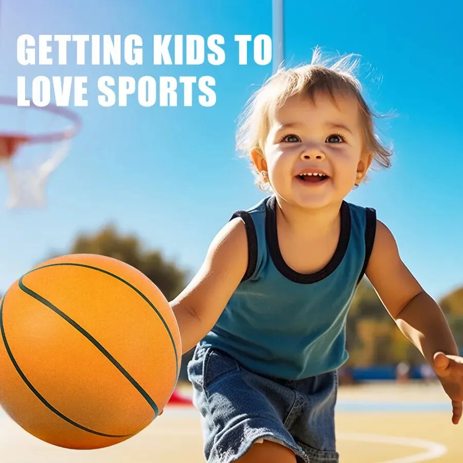 Sport Balls Silent Basketball High Elastic Mute Indoor Youth No. 3 No. 5