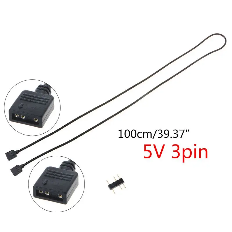 Y1UB RGB-удлинительный кабель интерфейса 5 В 3-контактный кабель охлаждающего вентилятора для компьютера ATX для