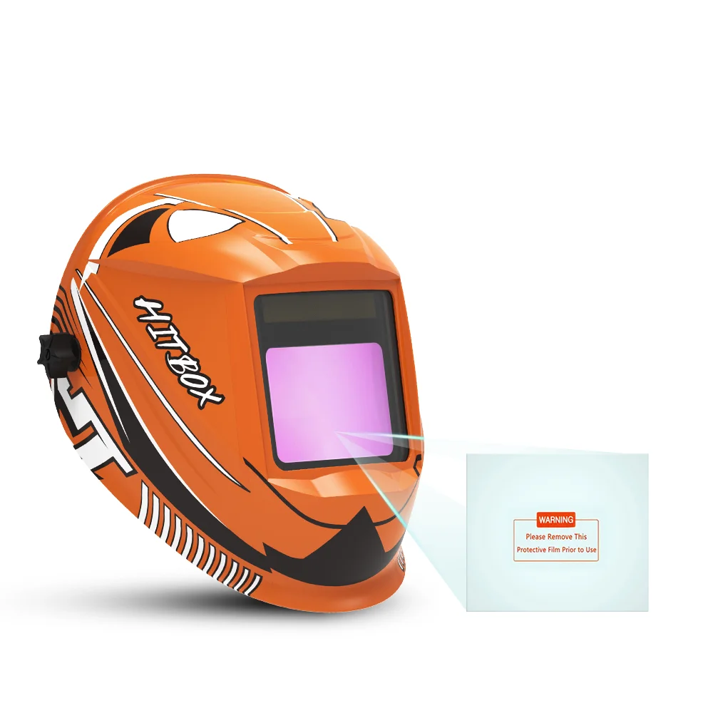 Maschera Di Saldatura Lente Di Vetro Saldatura Casco Copriobiettivo Per Hb555 Piastra Protettiva Trasparente Angolo Tondo (Senza Casco)