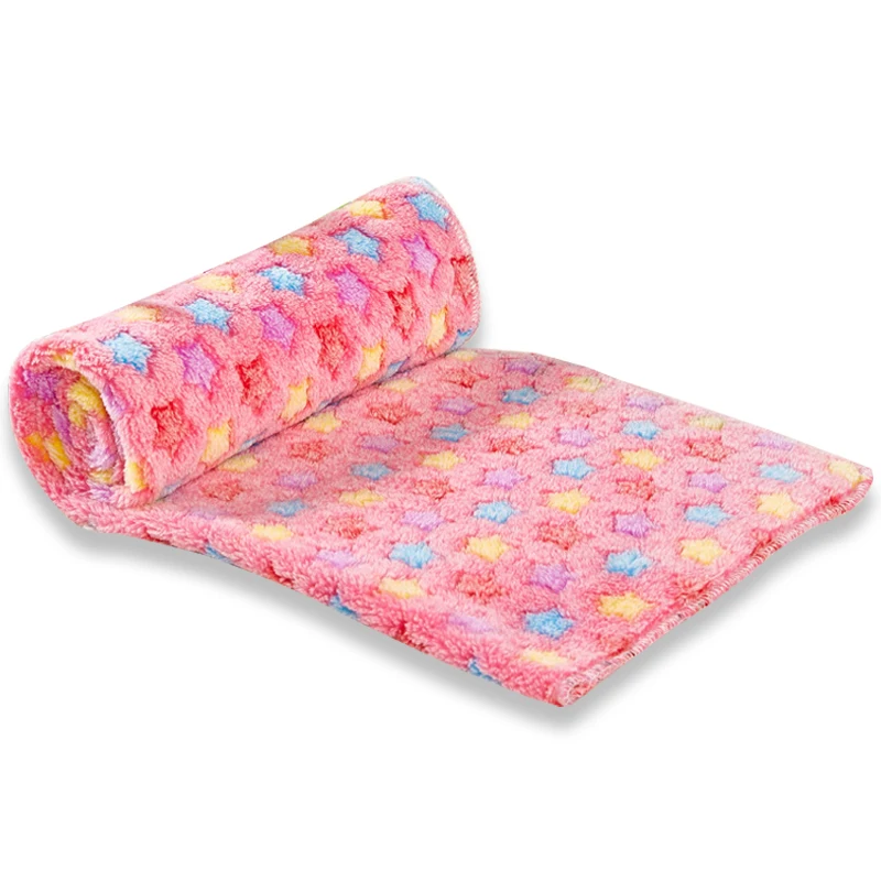 Pet Blanket Cute Star Print Pet Mat Soft and Fluffy Blankets for Puppy Comfortable Pet Blanket Dogs Cats Pet Supplies