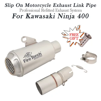 For KAWASAKI Ninja 400 Ninja400 Z400 Z 400 Motorcycle Exhaust Modify Moto GP Middle Link Pipe Escape DB Killer Muffler Bike Tube