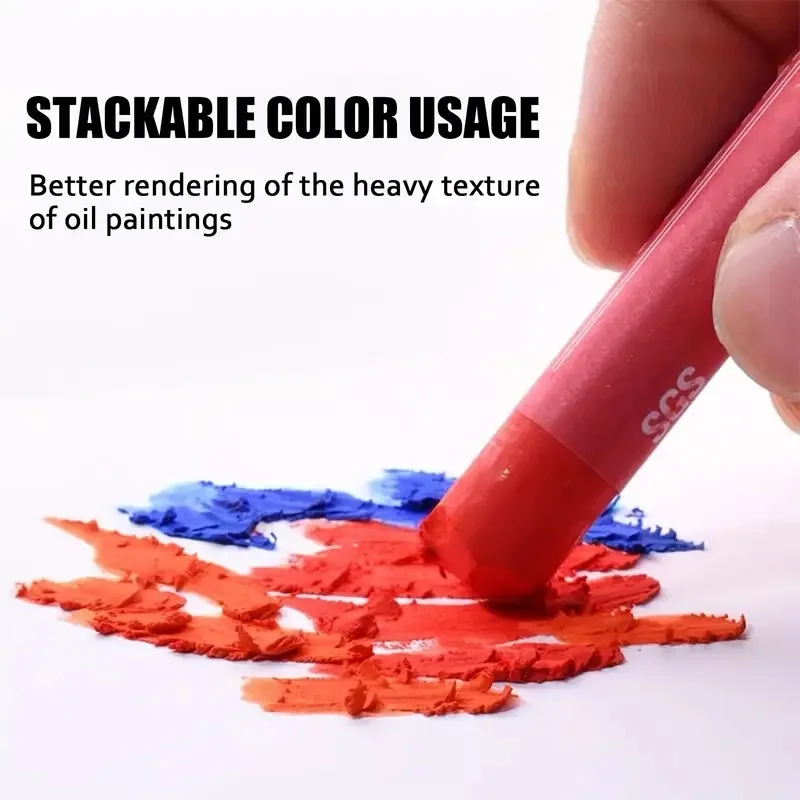 12-48pcs of Ultra-Soft Oil Painting Stick Set, Washable Macaron-Colored Crayons for Graffiti And DIY Art. 6