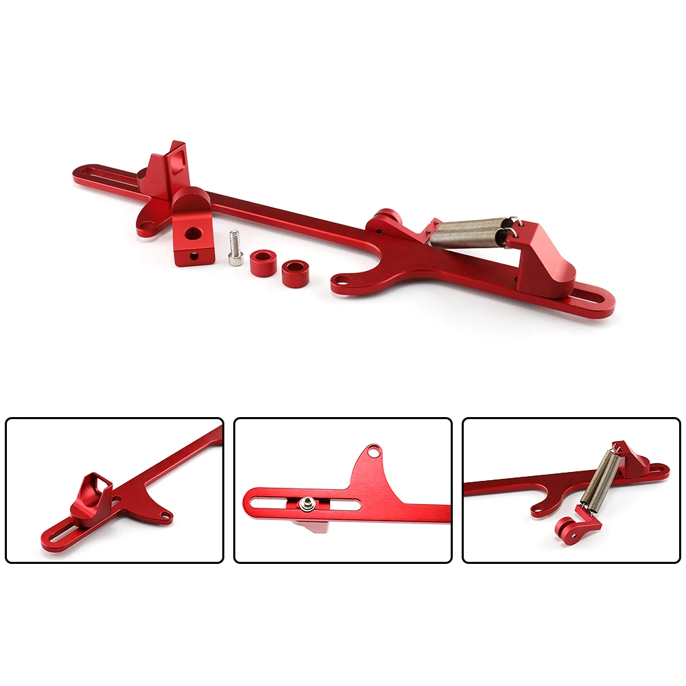 Aluminum Throttle Cable Bracket Racing Carburetor Bracket with Dual Return Springs For Holley 4500 Dominator Carburetor