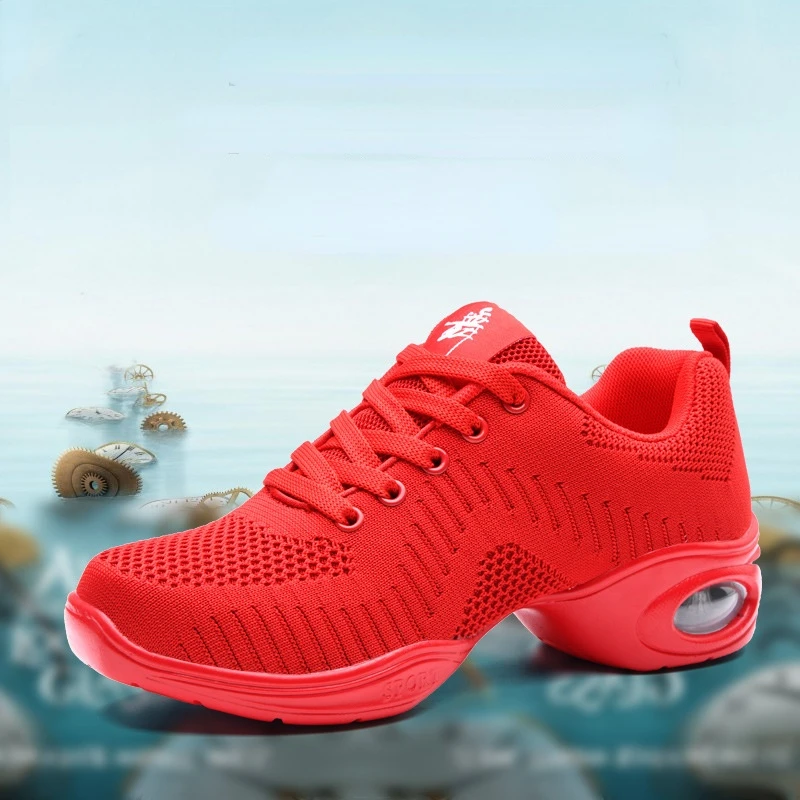 Sommer Mesh Weiche Sohle Jazz Schuhe Frau Moderne Weiche Laufsohle