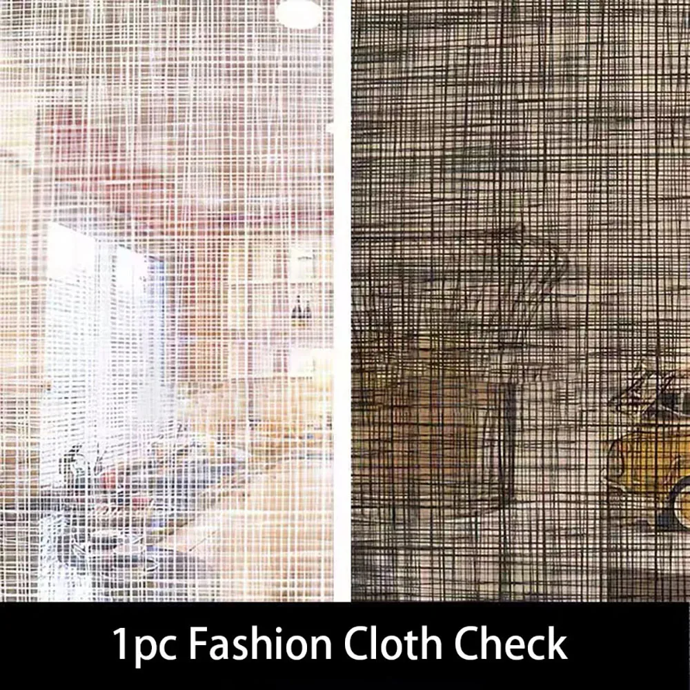 Black white line glass film PET mesh glass film, privacy protection decoration, self-adhesive waterproof and explosion-proof
