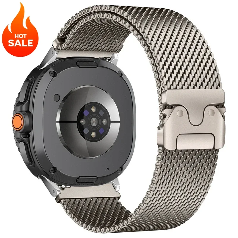 Sleek Milanese Stainless Steel Watch Strap