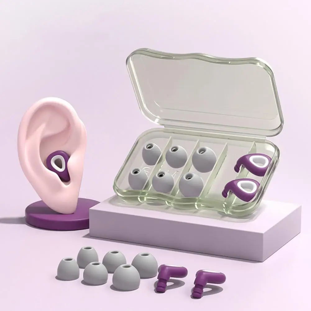 

1 Set High Quality Silicone Earplugs Lightweight Swimming Earplugs High Elasticity Hearing Protection