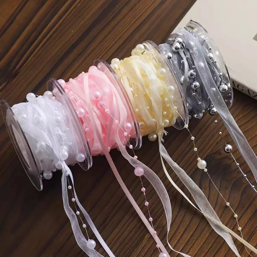Beaded Pearl Ribbon Roll 3