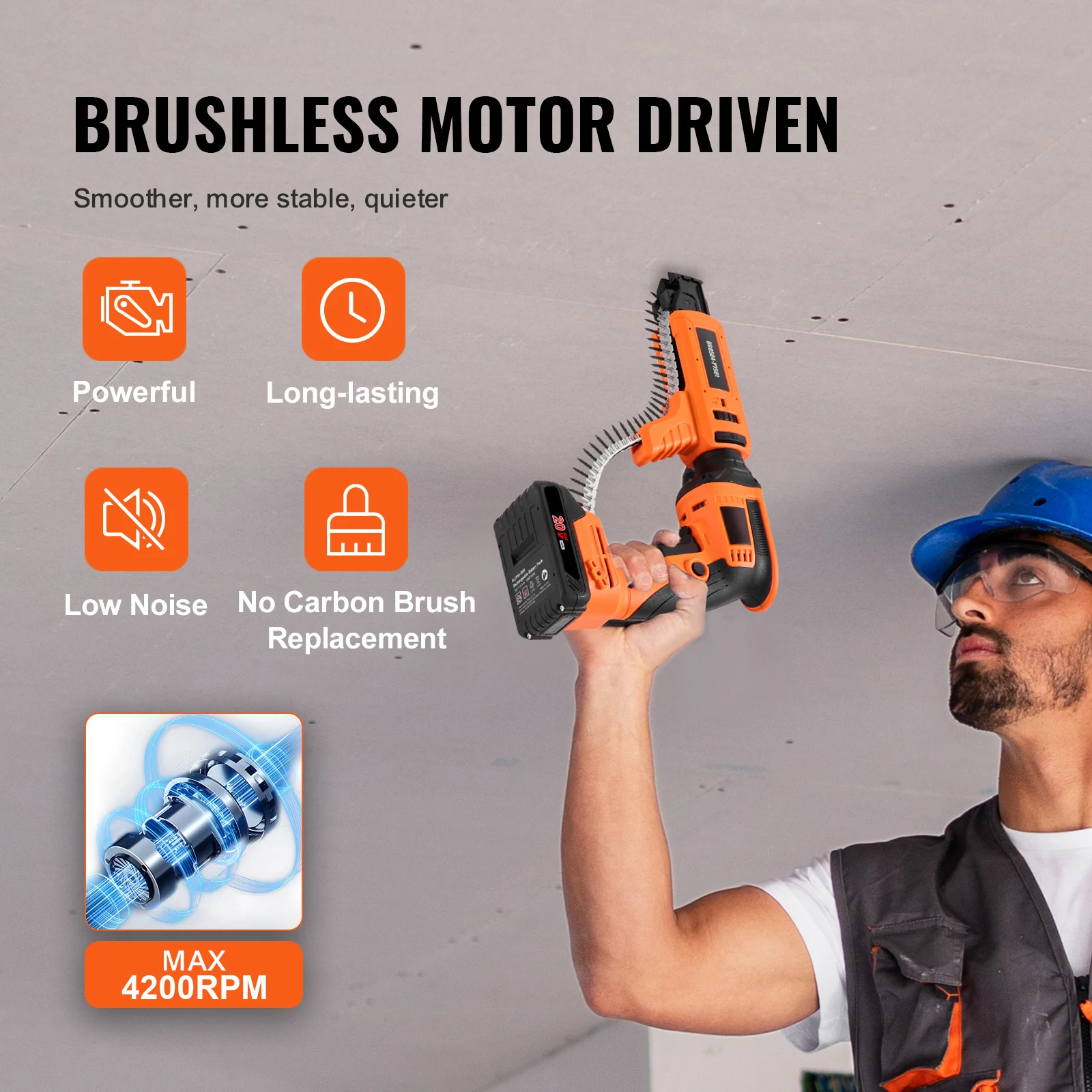 Cordless Drywall Screw Gun 20V Max Brushless