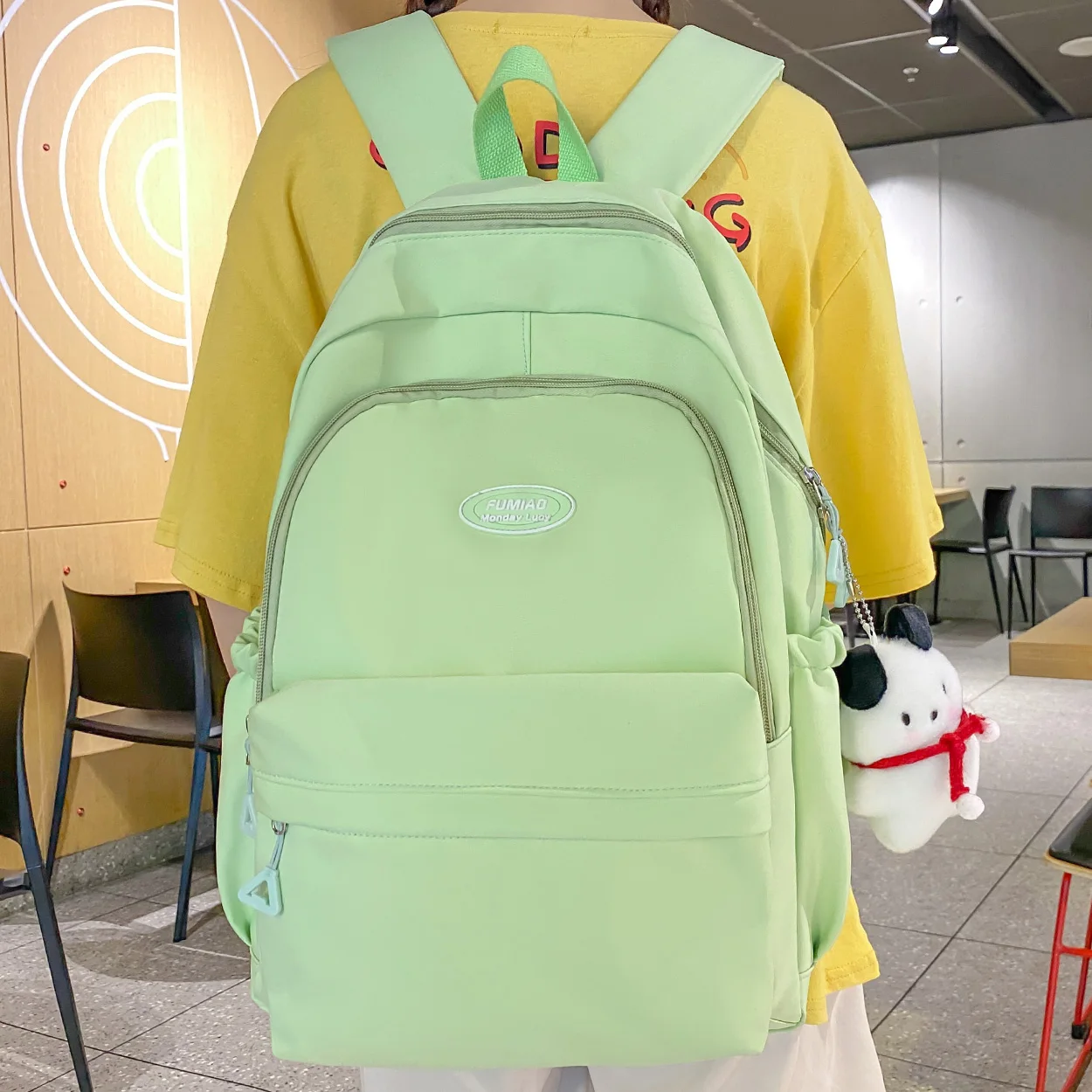 FANDARE Girls Backpack - Waterproof Oxford Cloth, 30x13x43cm, Red, With Laptop Compartment & Anti-Theft Pocket