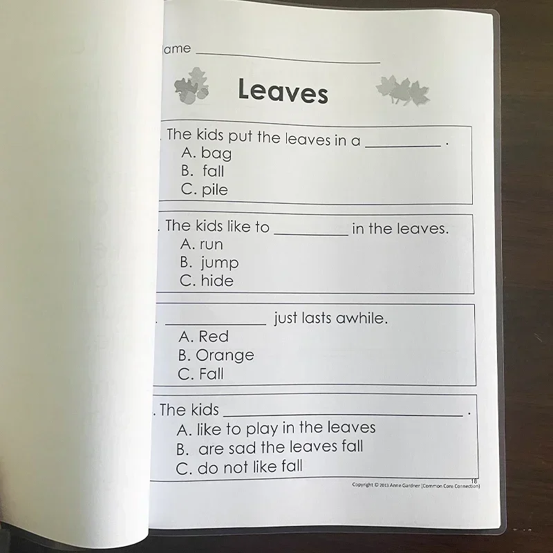 Reading Comprehension Level C-P Workbook Question Guided Reading Practice Learning English Toys for Children Kid Montessori 6
