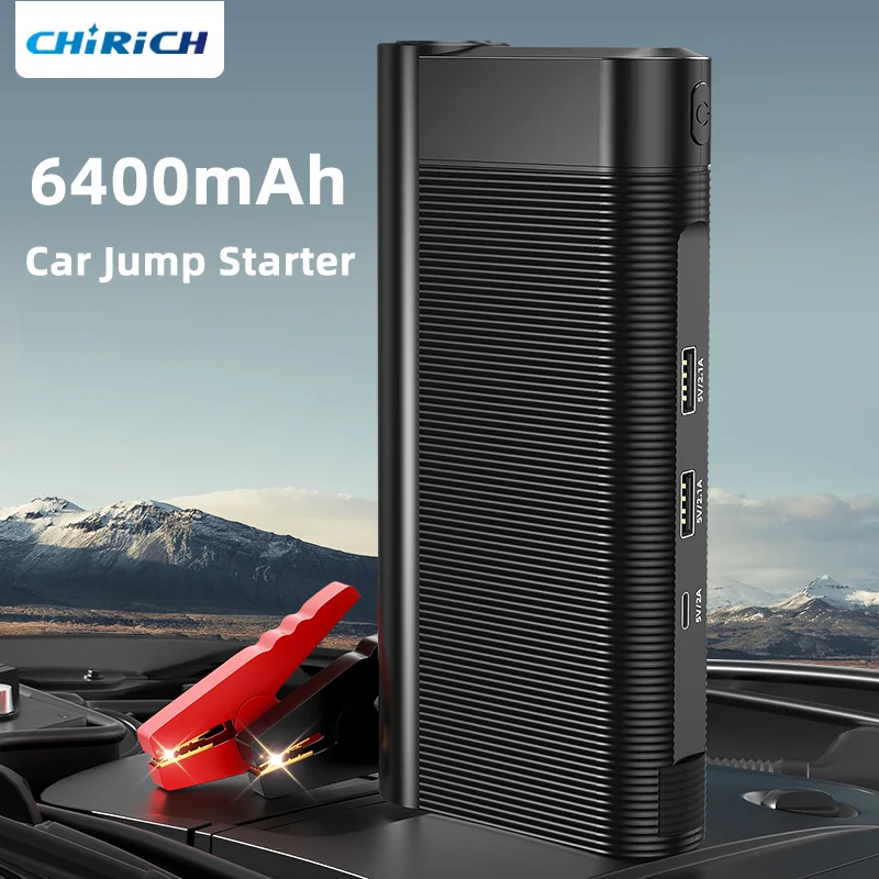 

Car Jump Starter 12V 6400mAh Power Bank Portable Car Emergency Starting Device Auto Battery Booster Charger Petrol Diesel Car