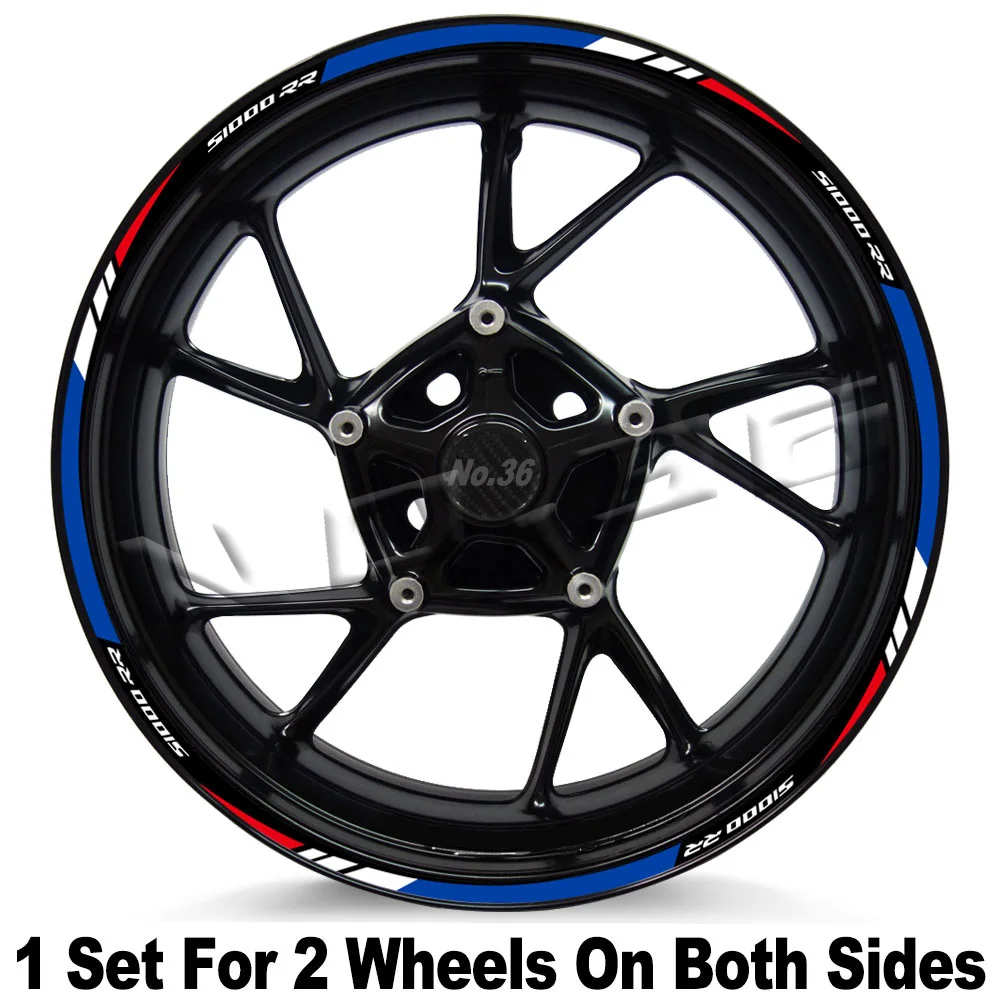 Waterproof Motorcycle Wheel Stickers & Rim Stripe Decals Tape Accessories