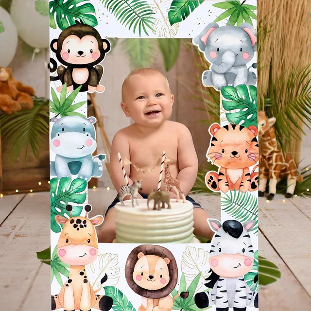 Decoración Cumpleaños Selva - Figuras De Animales, Arcoíris Y Hojas Para Tarta Y Fiesta Infantil