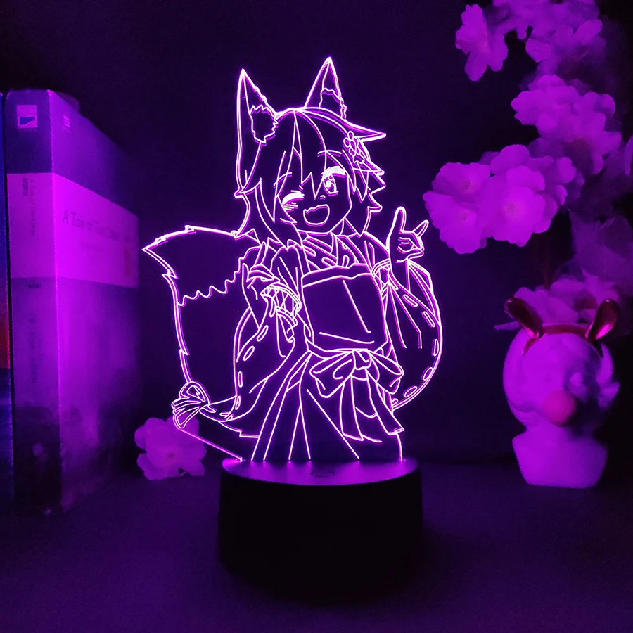 The Helpful Fox Senko Anime Lamp Led Light for Bedroom Decoration Birthday Gift Room Decor 3d Lamp Sewayaki Kitsune No Senko San