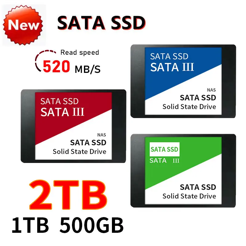 Disco Duro OEM 2026 de 1 TB y 2 TB, Disco Duro SSD de Alta Velocidad, Unidad SSD Interna SATA3 de 2,5 Pulgadas y 4 TB TLC 500 MB/S para Computadora Portátil y de Escritorio 1