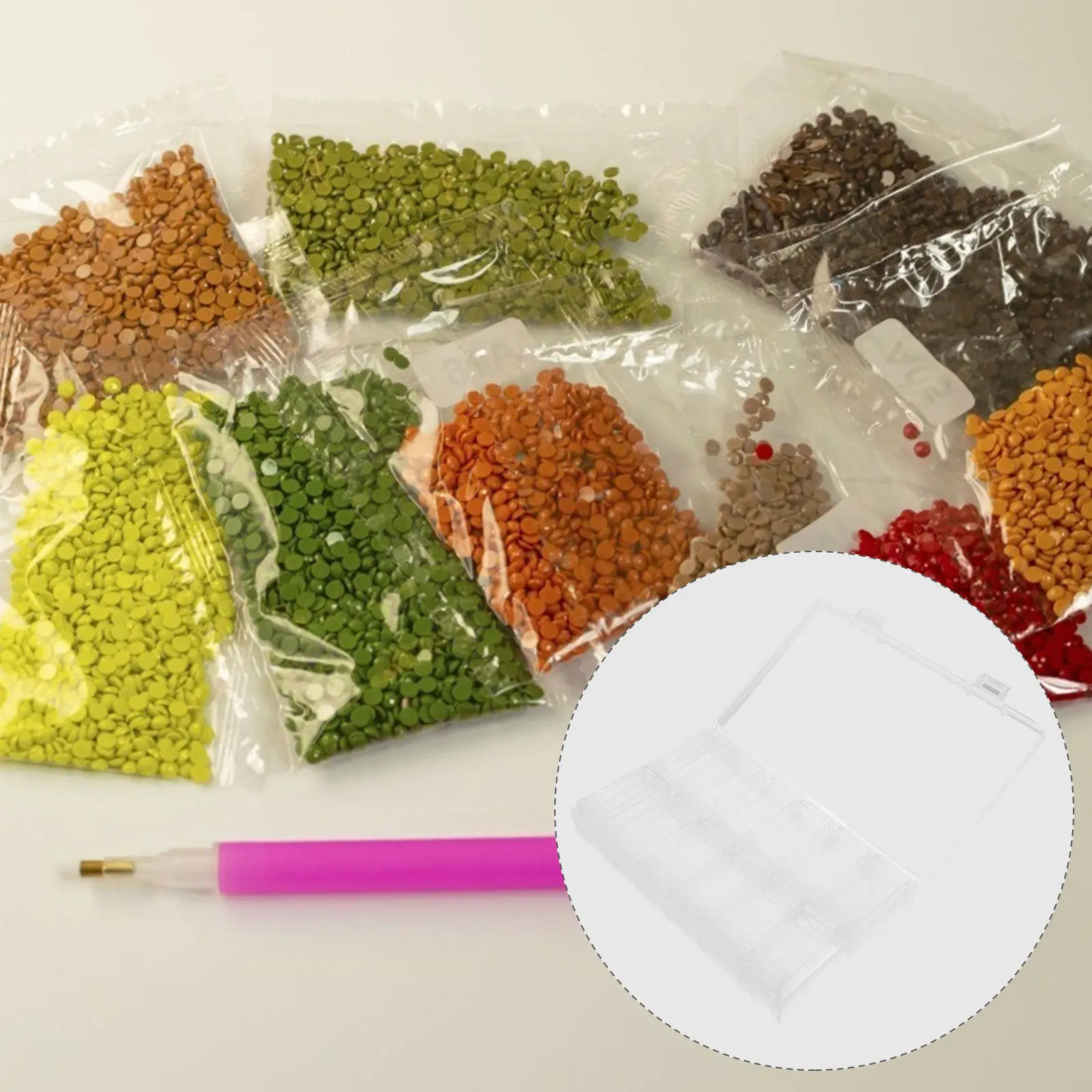 보관 상자 비즈 정리함 DIY 컨테이너 드로잉 케이스 Pp 아트 도구 경량 휴대용 효율적인 보관 공예품